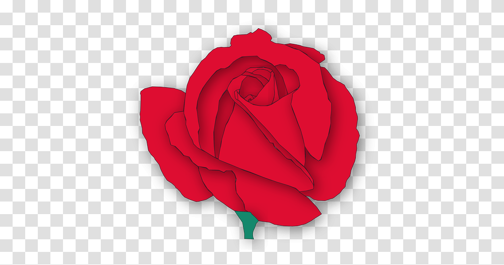 Cartoon Red Rose Flower Vector - Free Psdvectoricons Clip Art, Plant, Blossom, Petal Transparent Png