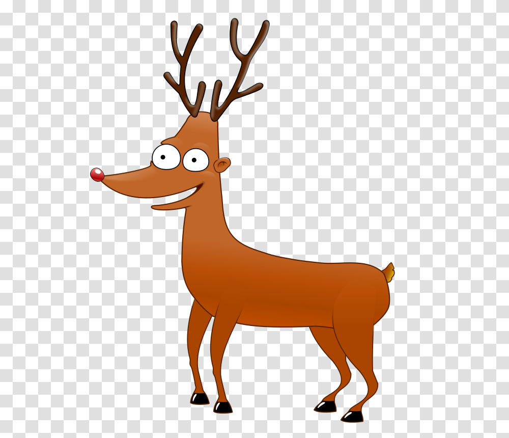 Cartoon Reindeer Clipart, Wildlife, Mammal, Animal, Elk Transparent Png