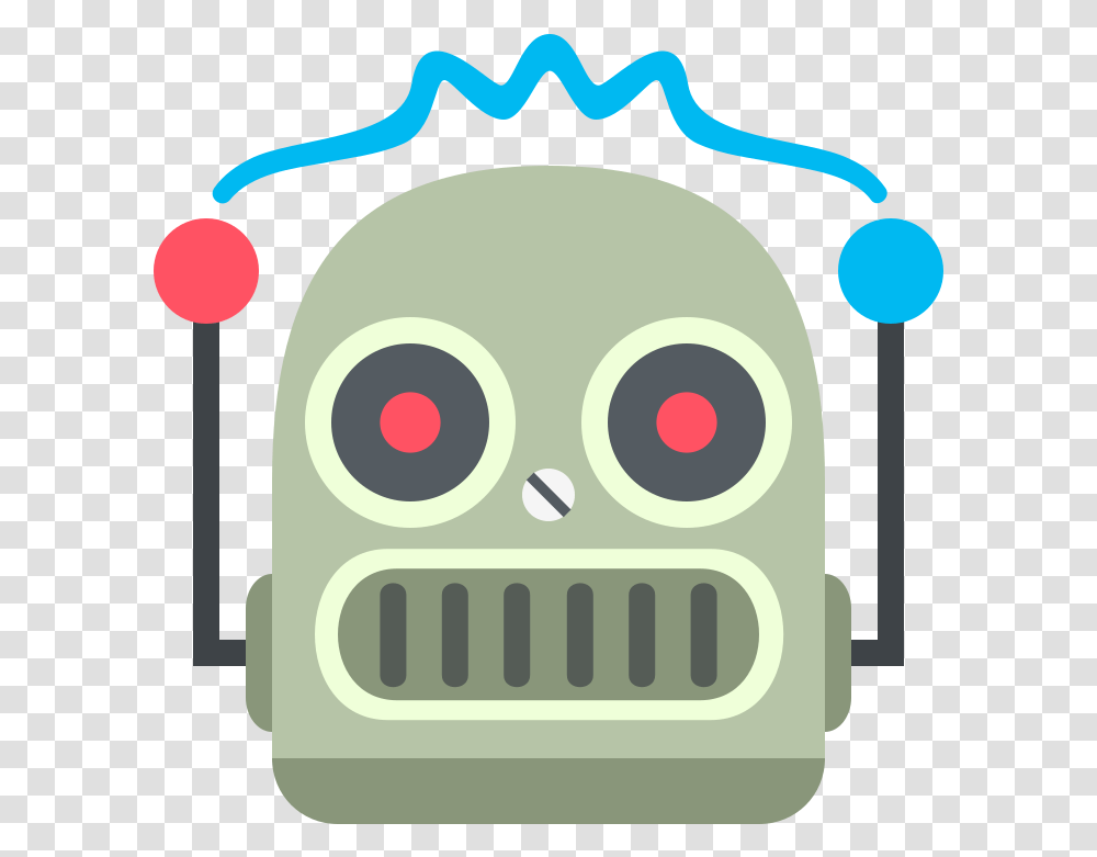 Cartoon Robot Face, Electronics, Alarm Clock, Tape Player Transparent Png