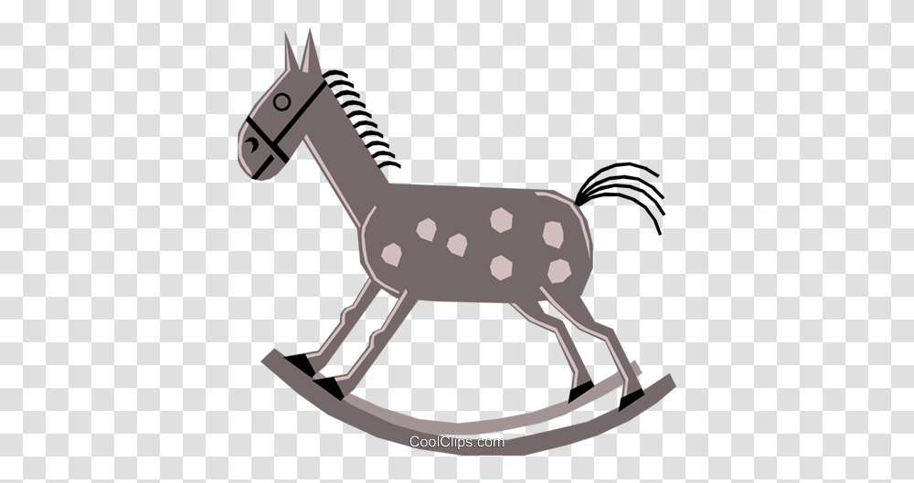 Cartoon Rocking Horses Royalty Free Vector Clip Art Illustration, Antelope, Wildlife, Mammal, Animal Transparent Png