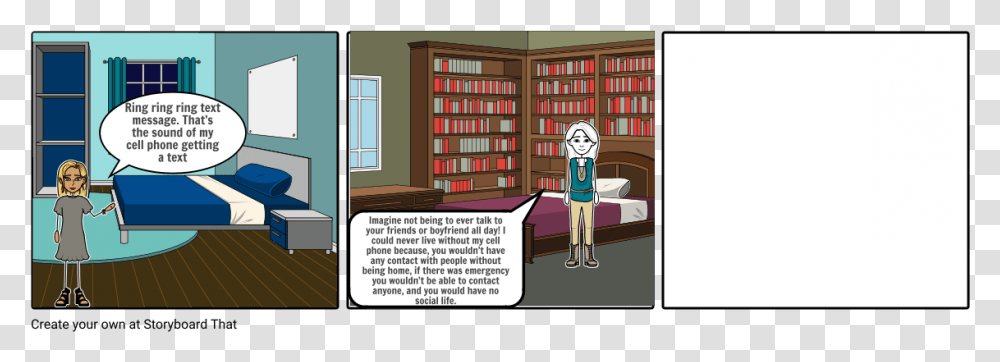 Cartoon, Room, Indoors, Library, Book Transparent Png