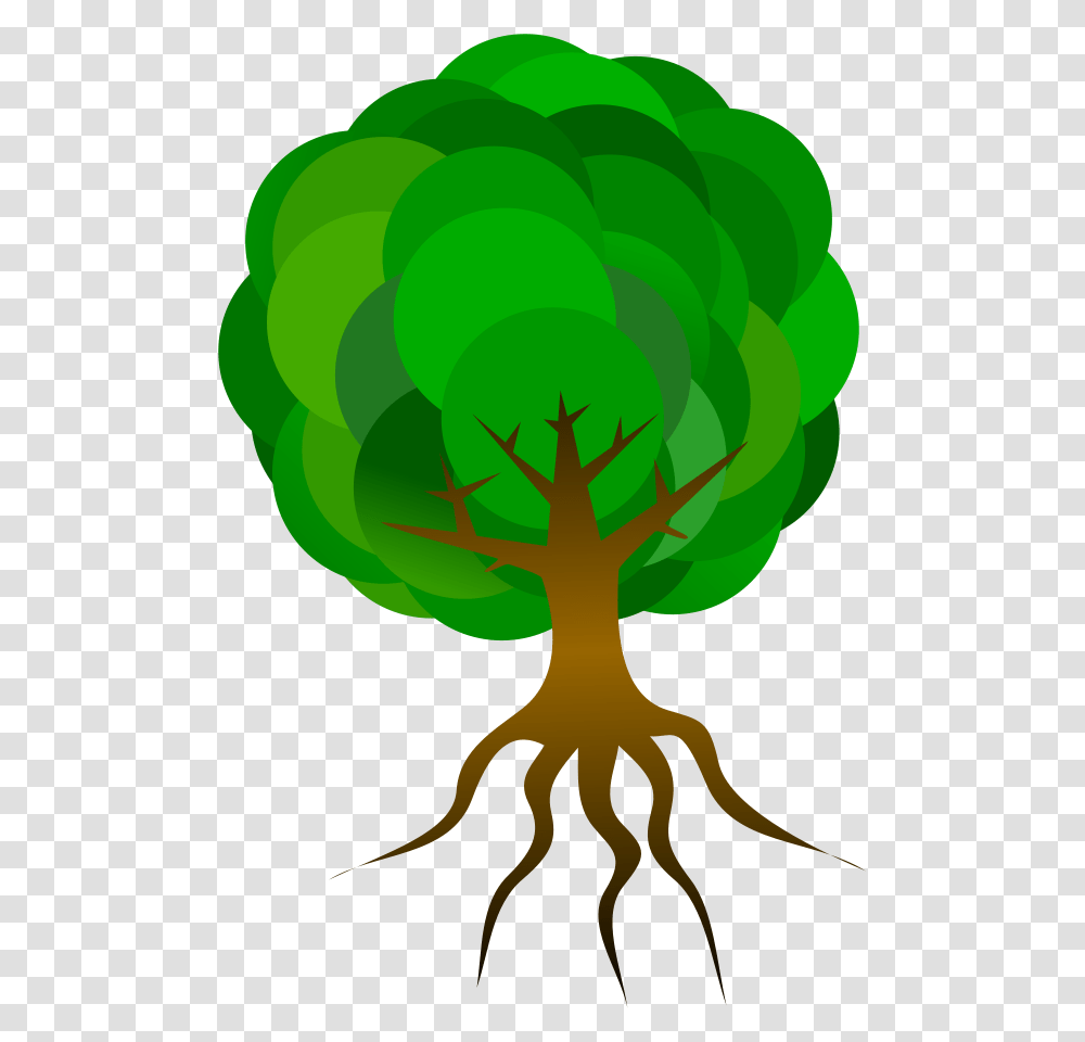 Cartoon Roots Of A Tree, Plant, Green Transparent Png