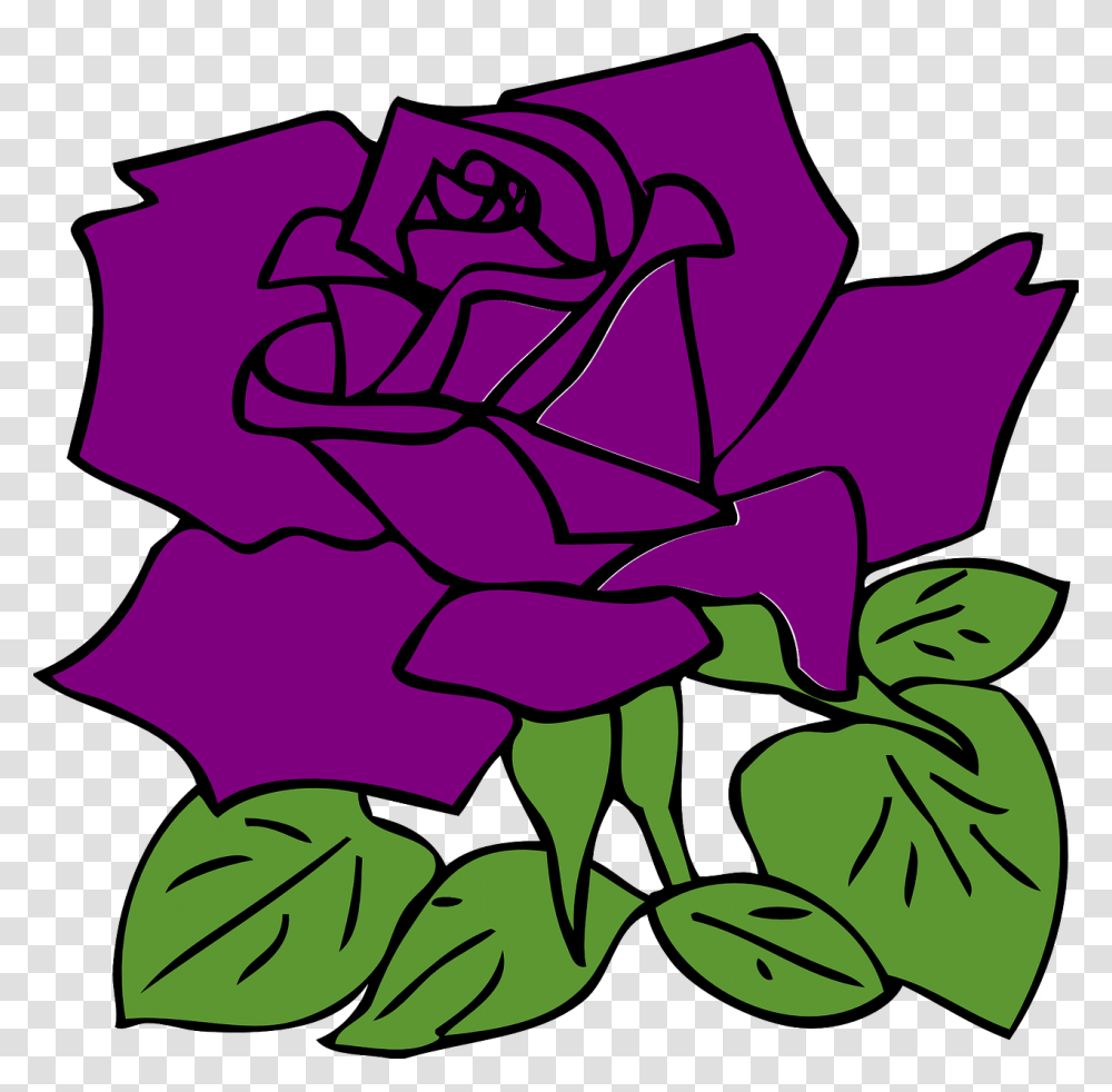 Cartoon Rose Clip Art Purple Rose Download Original Rose Clip Art, Graphics, Plant, Flower, Blossom Transparent Png
