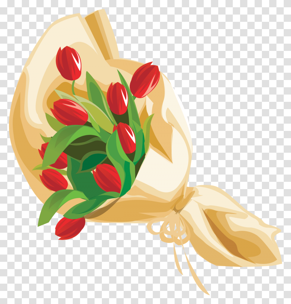 Cartoon Rose Flower Bouquet Vector, Plant, Blossom, Graphics, Bud Transparent Png