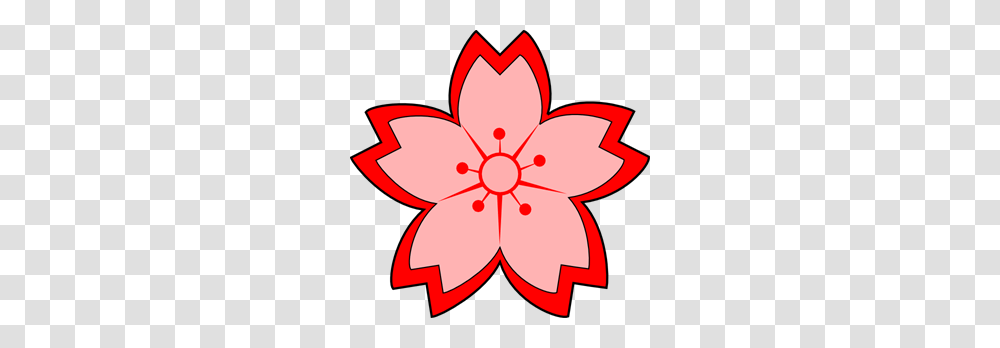 Cartoon Sakura Blossom Clip Arts For Web, Pattern, Plant, Flower, Anther Transparent Png