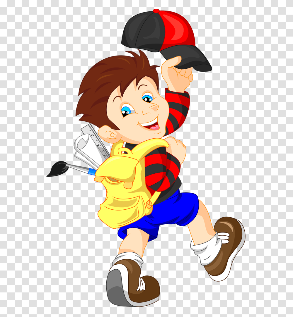 Cartoon School Boy, Person, Face, People Transparent Png