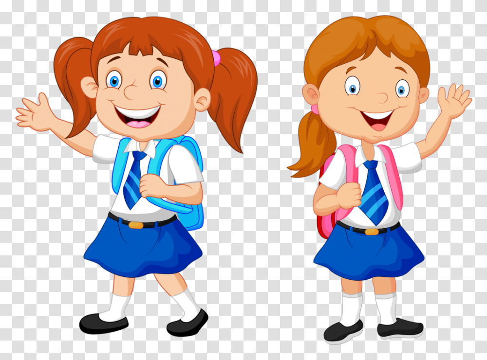 Cartoon School Royalty Free Cartoon School Kids, Person, Human, Female, Girl Transparent Png