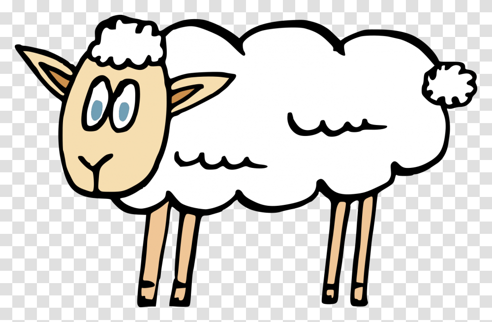 Cartoon Sheep 5 Cartoon, Animal, Mammal, Label Transparent Png