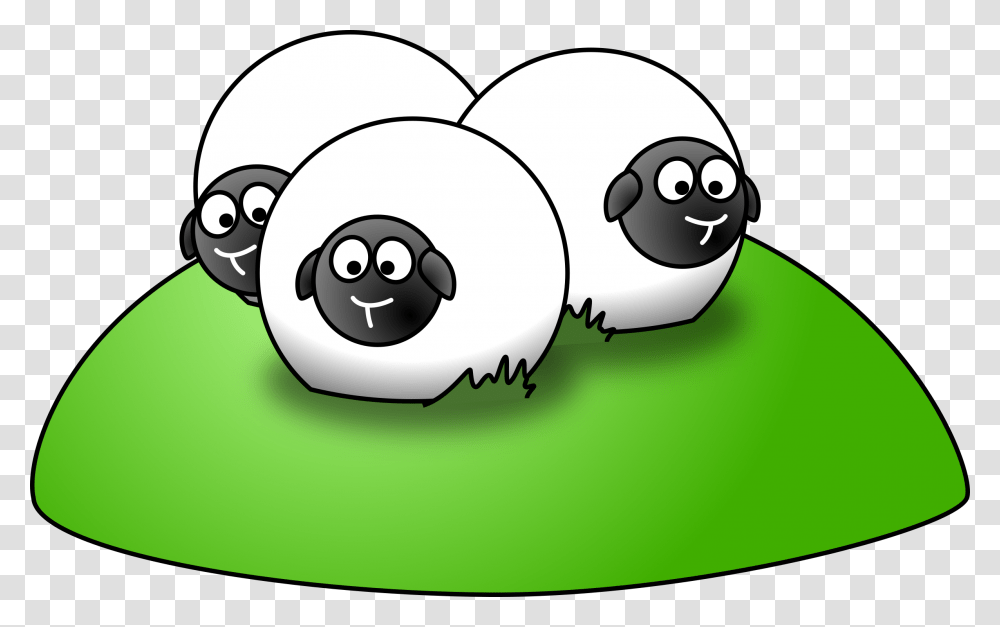 Cartoon Sheep On A Hill, Sphere, Giant Panda, Animal, Sport Transparent Png