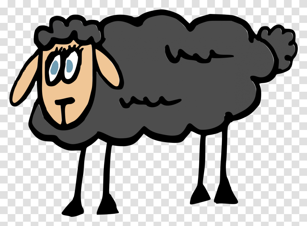 Cartoon Sheep Vector Svg Animal Figure, Stencil, Text, Angus, Cattle Transparent Png