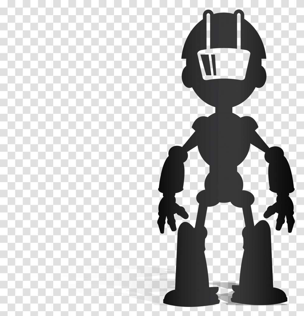 Cartoon, Silhouette, Robot Transparent Png