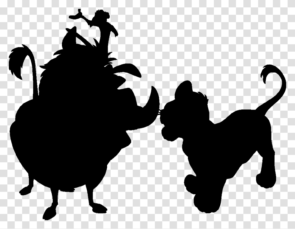 Cartoon Silhouette Timon And Pumbaa Silhouette, Logo, Trademark Transparent Png