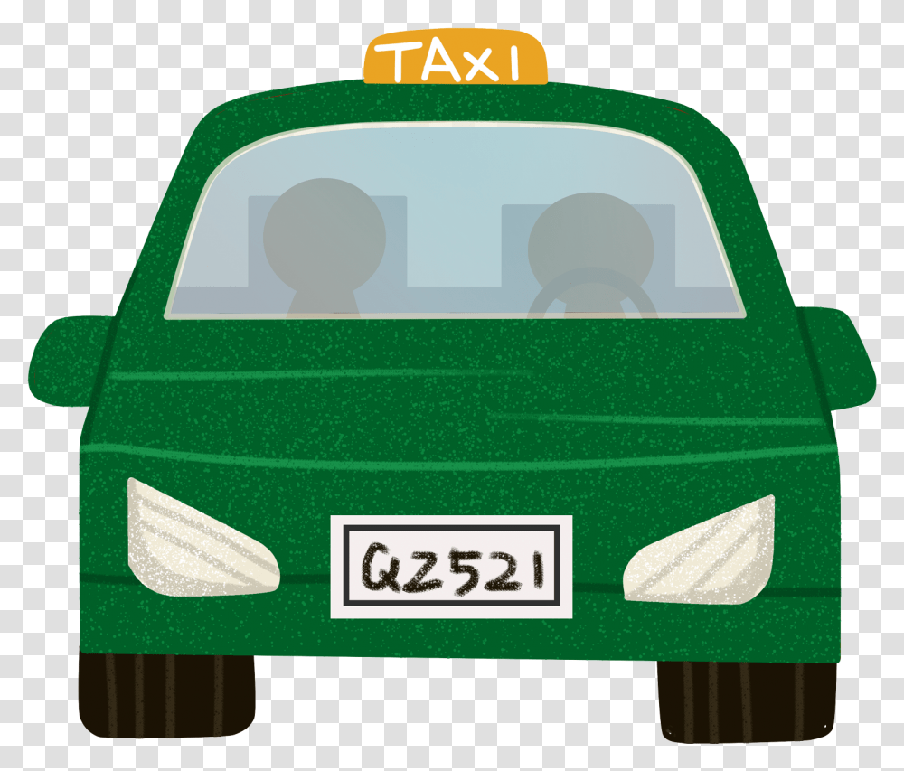 Cartoon Simple Parking Car And Psd, Vehicle, Transportation, Automobile, Taxi Transparent Png