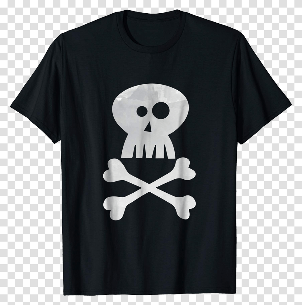 Cartoon Skull And Crossbones T Shirt T Shirt, Apparel, T-Shirt Transparent Png