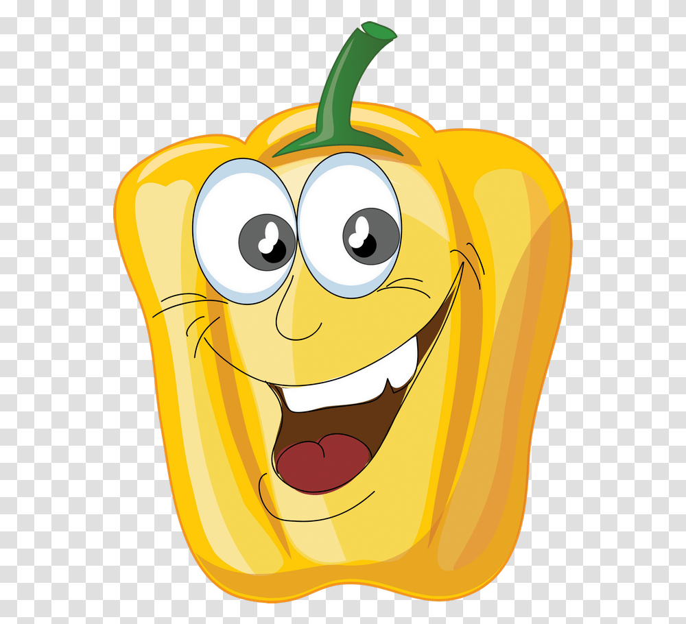 Cartoon Smiley Face Vegetable Cartoon Clipart Gif Fruits And Vegetables, Plant, Food, Pumpkin, Toast Transparent Png