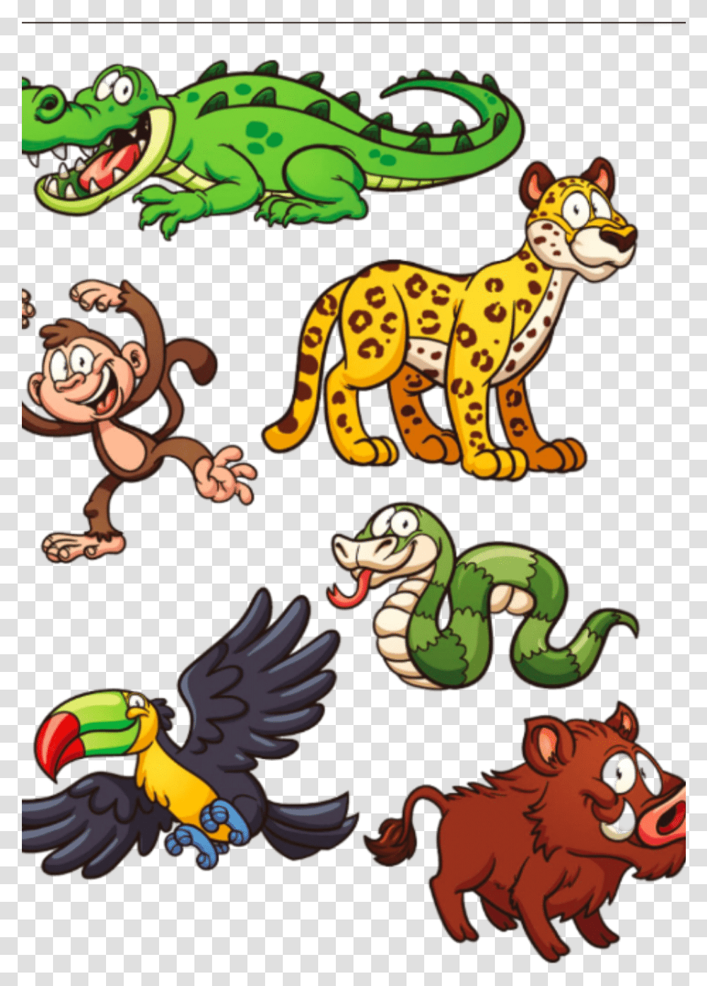 Cartoon Snake Zoo Animals Animal Figure, Dragon, Wildlife, Panther, Mammal Transparent Png