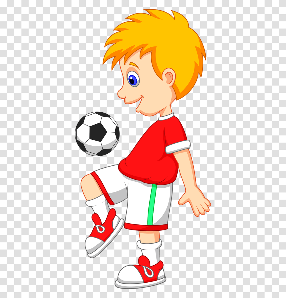 Cartoon Soccer Players Clipart 4 By Kid Playing Soccer Cartoon, Soccer Ball, Football, Team Sport, Person Transparent Png