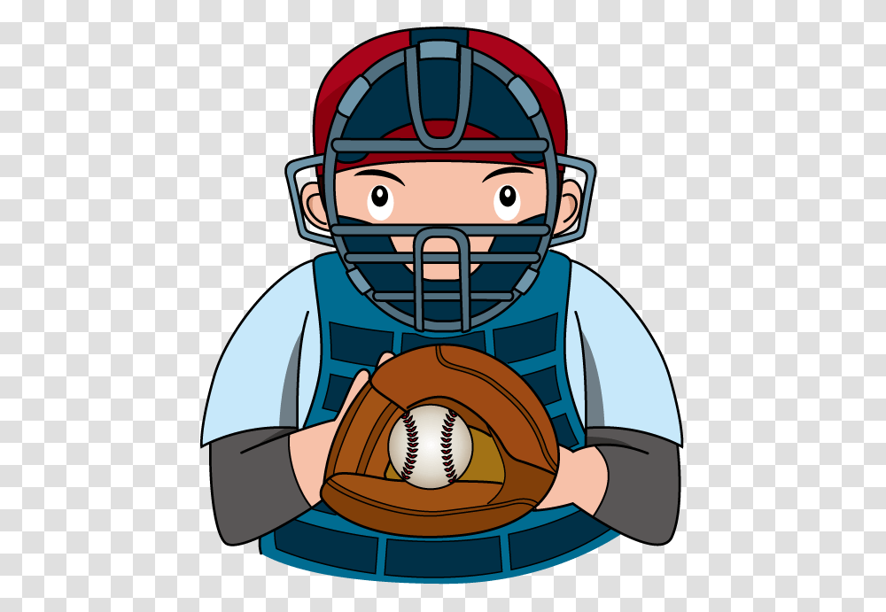 Cartoon Softball Catcher Clip Art, Apparel, Team Sport, Sports Transparent Png