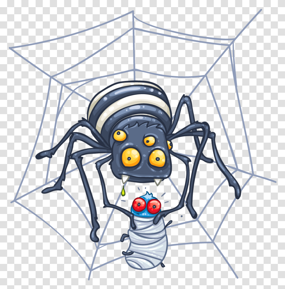 Cartoon, Spider Web Transparent Png