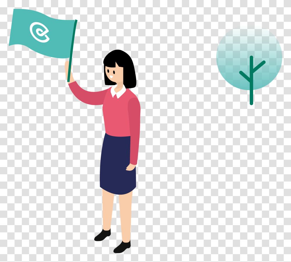 Cartoon, Standing, Person, Sleeve Transparent Png