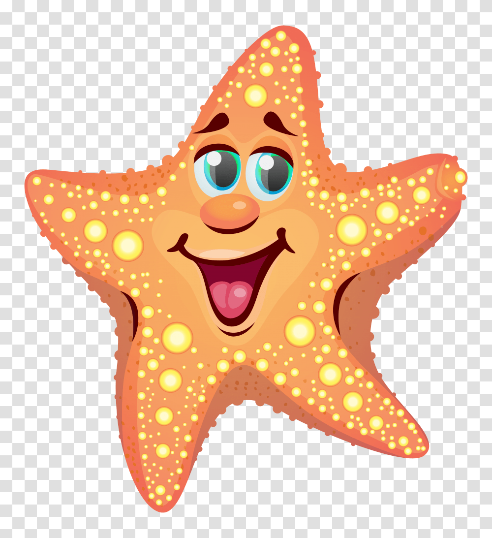 Cartoon Starfish Clipart, Sea Life, Animal, Invertebrate, Star Symbol Transparent Png