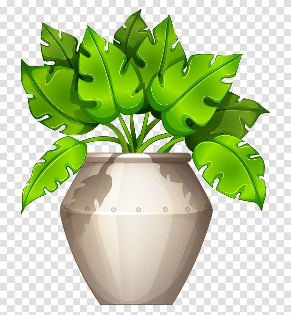 Cartoon Stickers Art Furniture Flower Pots Potted, Plant, Potted Plant, Vase, Jar Transparent Png