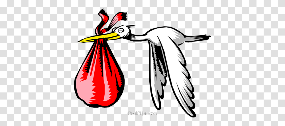 Cartoon Stork Royalty Free Vector Clip Art Illustration, Bird, Animal, Drawing, Modern Art Transparent Png
