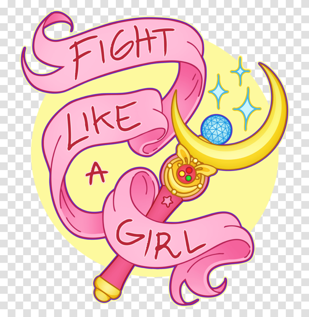 Cartoon Summer Sun Clip Art Fight Like A Girl Sticker Sailor Moon, Sweets, Food, Confectionery Transparent Png
