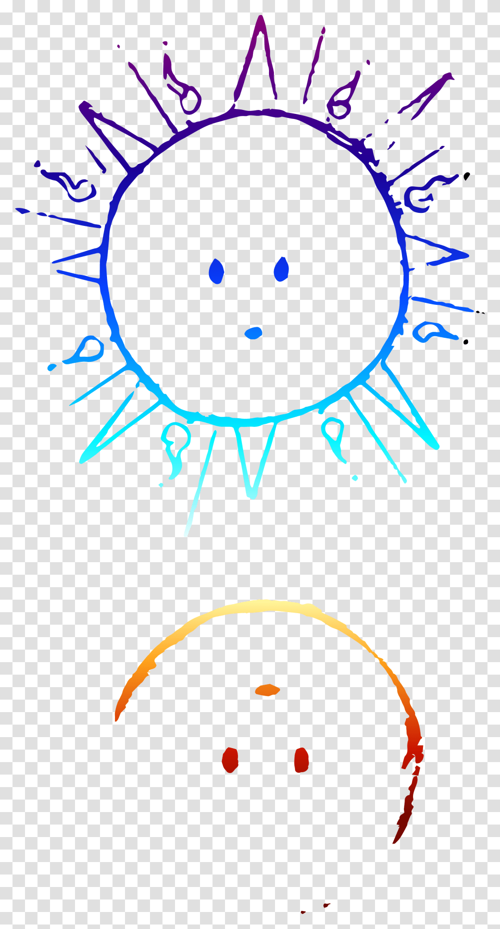 Cartoon Sun And Moon, Outdoors, Nature, Water Transparent Png