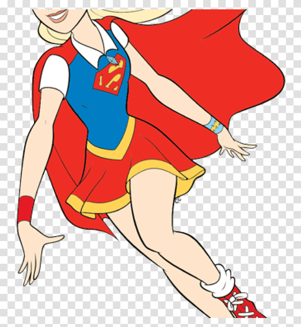 Cartoon Supergirl Clipart Cartoon Super Heros Girls, Comics, Book, Person, Manga Transparent Png