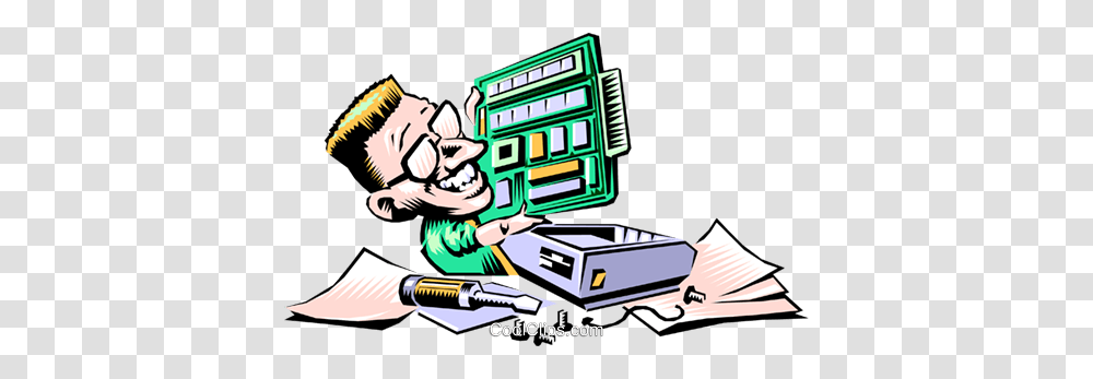 Cartoon Technician Royalty Free Vector Clip Art Illustration, Video Gaming, Game, Dj Transparent Png