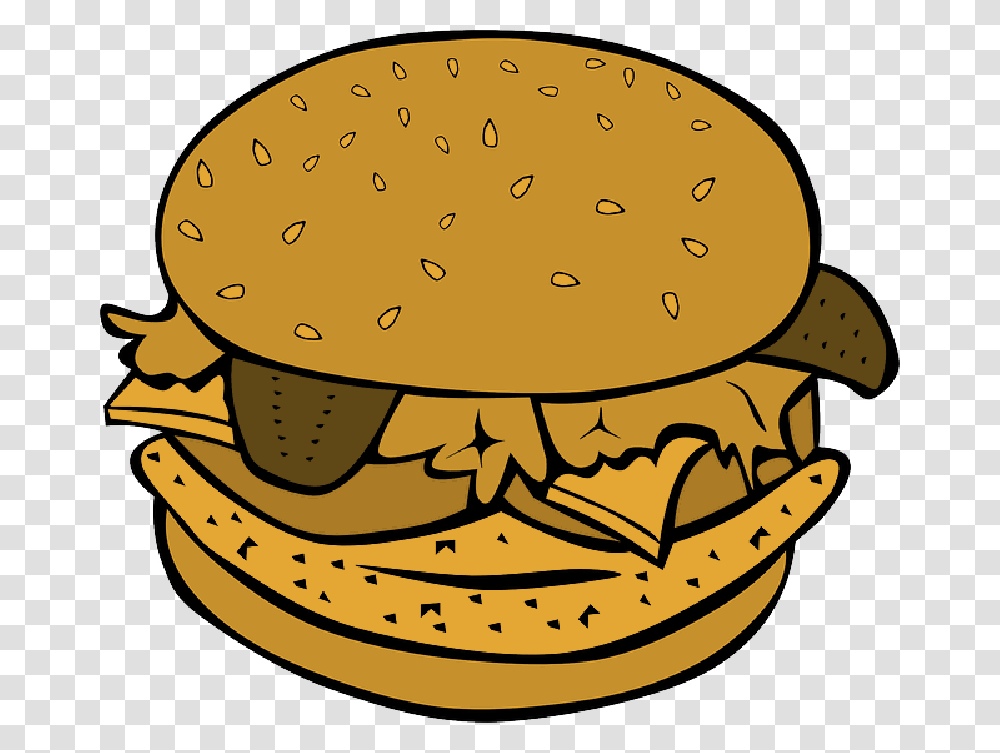 Cartoon The Best Hamburger Clip Art, Food, Bread, Banana, Fruit Transparent Png