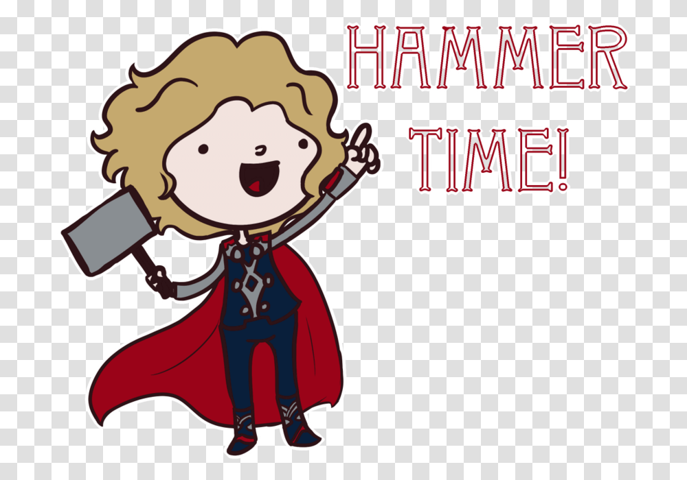 Cartoon Thor Hammer Time By Clipart Cartoon Thor Hammer Time, Elf, Poster, Advertisement Transparent Png
