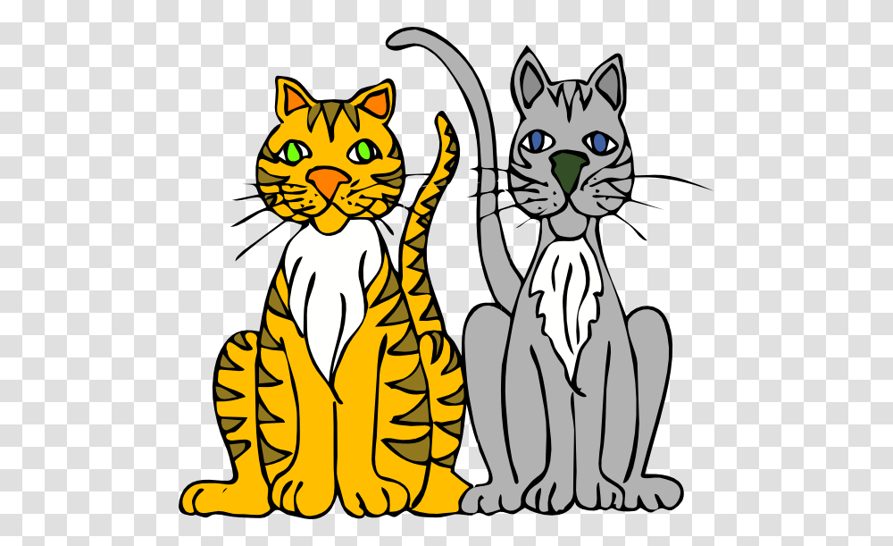 Cartoon Tigers Clip Art Free Vector, Cat, Pet, Mammal, Animal Transparent Png
