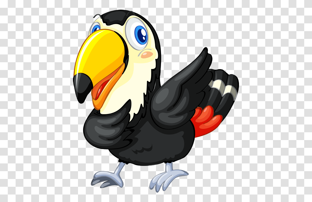 Cartoon Toucan Clear Background, Bird, Animal, Beak, Vulture Transparent Png