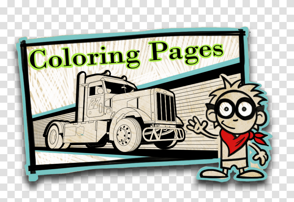 Cartoon, Transportation, Vehicle, Truck, Wheel Transparent Png
