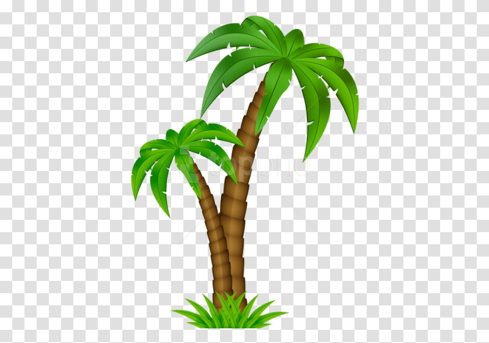 Cartoon Tree Background Cartoon Palm Tree, Plant, Banana, Fruit, Food Transparent Png