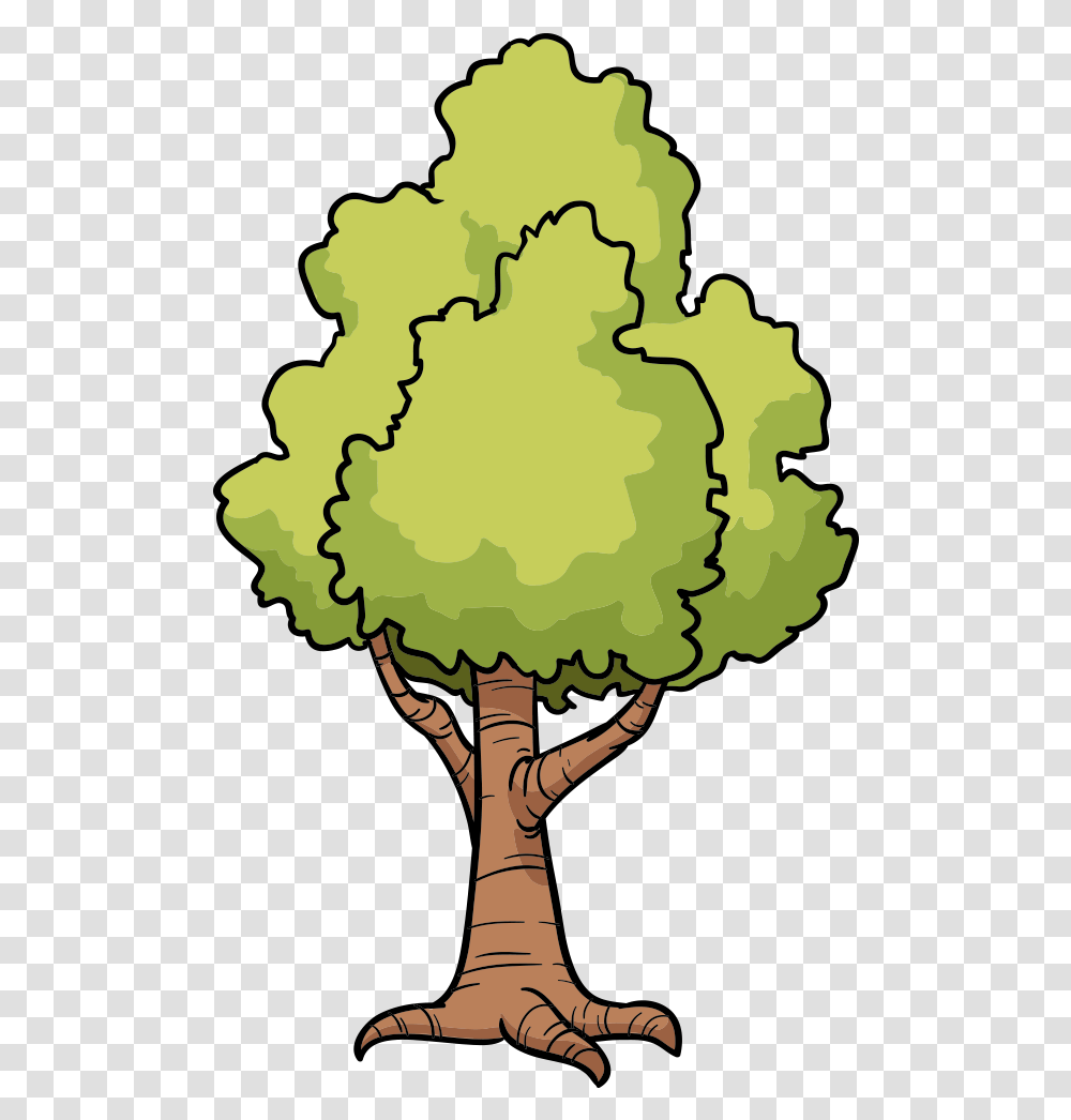 Cartoon Tree Drawing Clip Art Cartoon Tree Drawing, Plant, Vegetable, Food, Cabbage Transparent Png