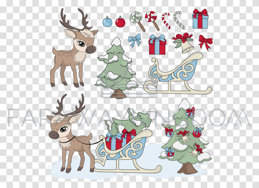 Cartoon, Tree, Plant, Ornament, Christmas Tree Transparent Png