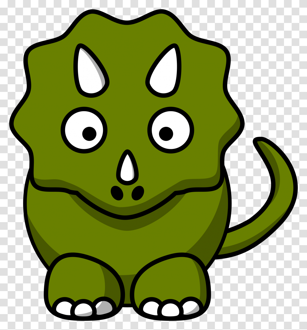 Cartoon Triceratops Icons, Amphibian, Wildlife, Animal, Green Transparent Png