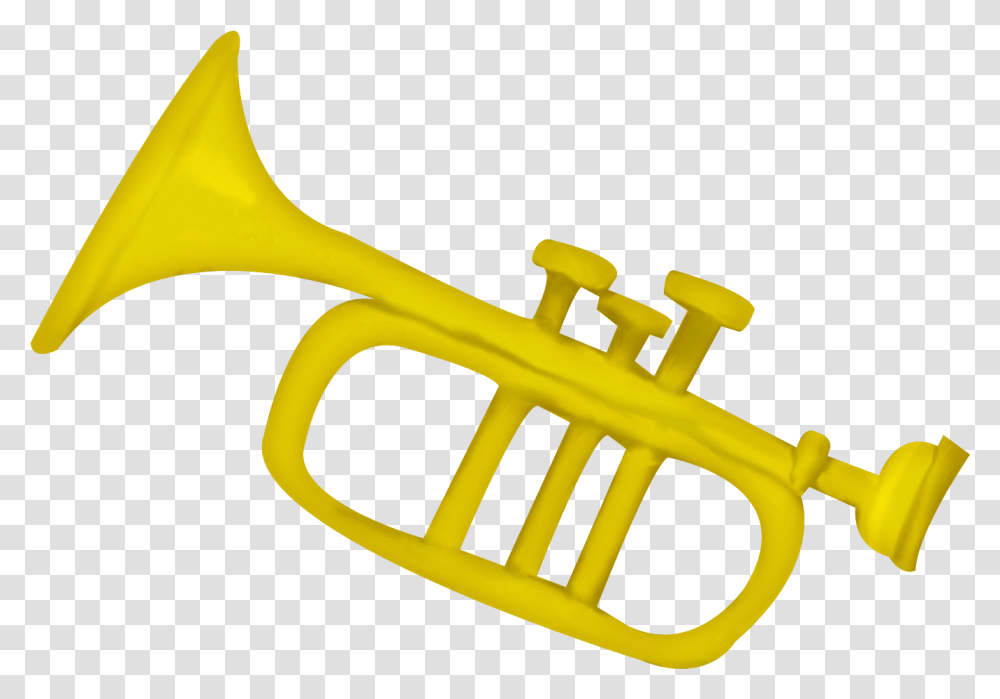 Cartoon Trumpet Clip Art Black Trumpet, Horn, Brass Section, Musical Instrument, Cornet Transparent Png