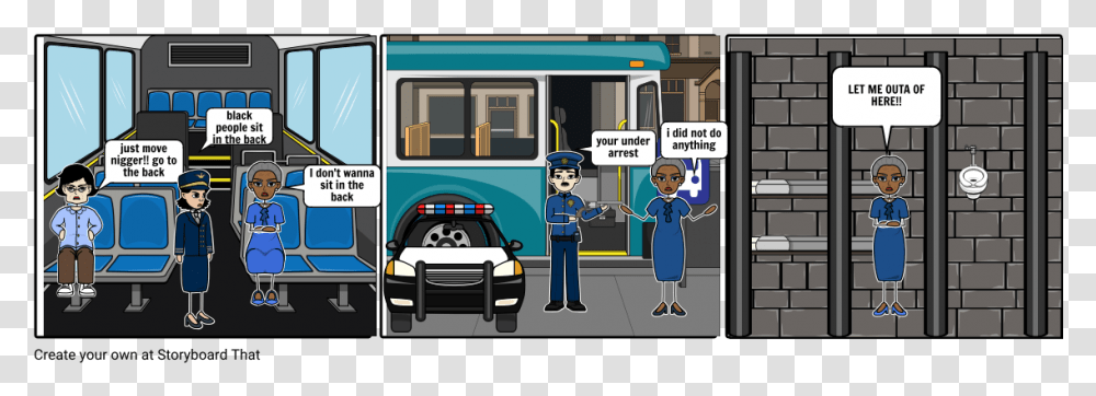 Cartoon, Vehicle, Transportation, Bus, Person Transparent Png