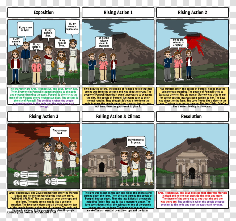 Cartoon Volcano Eruption With People, Comics, Book, Person, Human Transparent Png