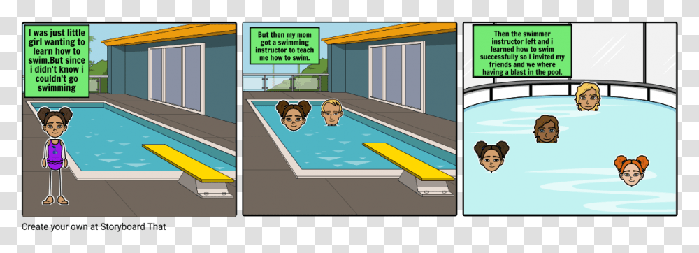 Cartoon, Water, Pool, Swimming Pool, Person Transparent Png