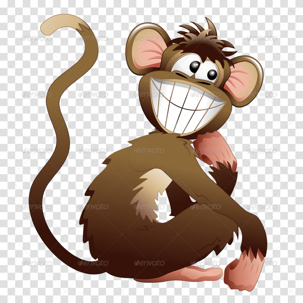 Cartoon Wild Animals Wild Monkey Monkey Cartoon, Mammal, Wildlife, Rodent, Beaver Transparent Png