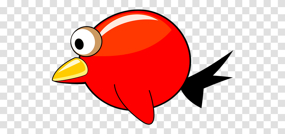 Cartoon Wing Flying Animal Red Bird Aquarium Fish, Musical Instrument, Aircraft, Vehicle, Transportation Transparent Png