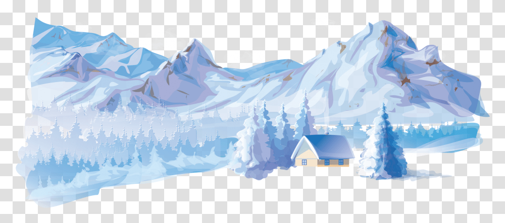 Cartoon Winter Mountain Background Hd, Nature, Ice, Outdoors, Snow Transparent Png