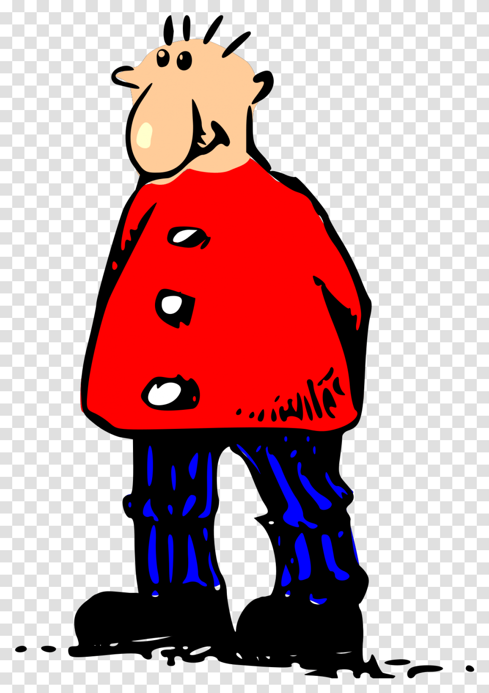 Cartoon With Long Nose, Apparel, Coat, Overcoat Transparent Png