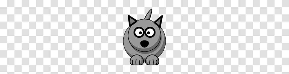 Cartoon Wolf Clip Art For Web, Stencil Transparent Png