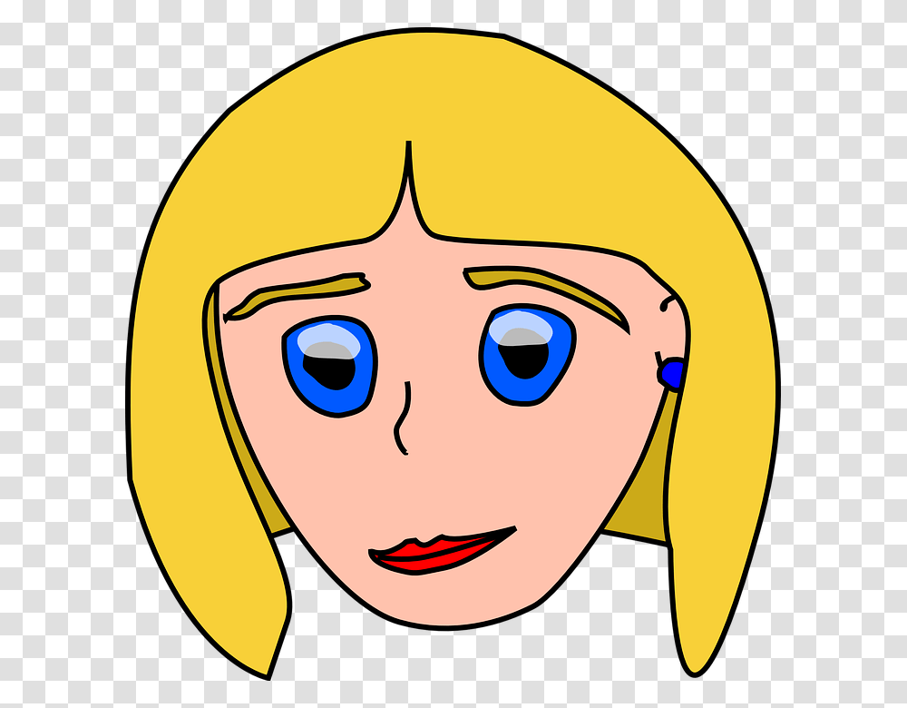 Cartoon Woman Face Group With Items, Head, Drawing, Photography Transparent Png